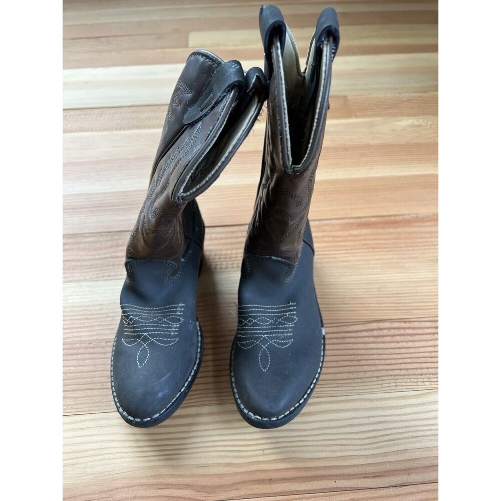 Texas Cowboy boots kid size 11 brown